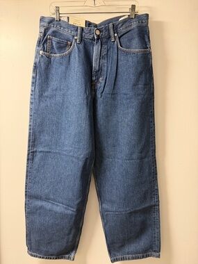 H&M 33X32 Men's Baggy Fit Jeans in Medium Blue